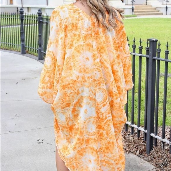 Watercolor Tie-Dye Kimono - Picture 2 of 3